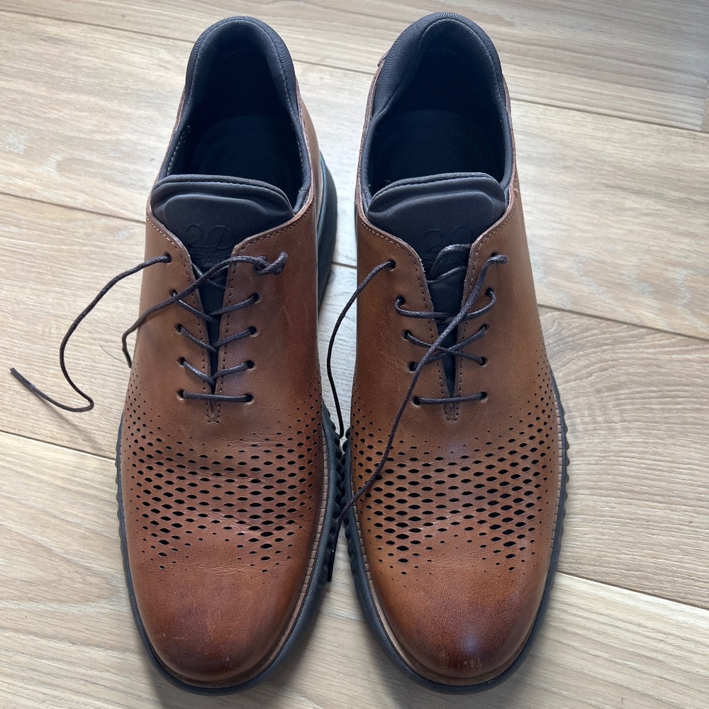 Cole Haan ZeroGrand Leather Oxfords Brown